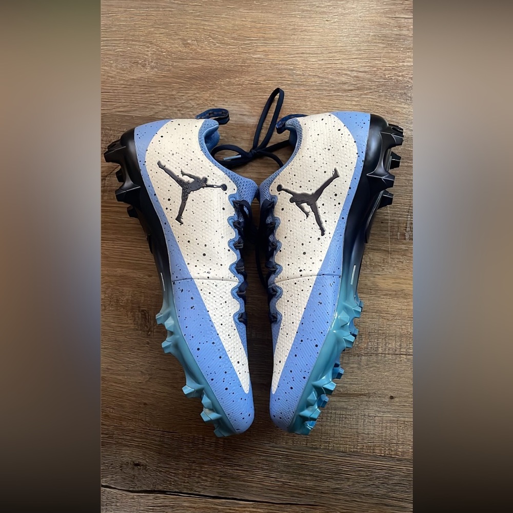 Nike Air Jordan Vapor Untouchable Pro Football Cleats UNC Blue North Carolina 14